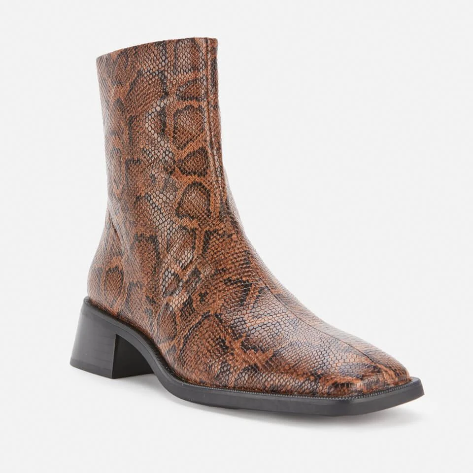 商品Vagabond|VAGABOND WOMEN'S BLANCA EMBOSSED LEATHER ANKLE BOOTS - HARVEST/BLACK,价格¥257,第2张图片详细描述