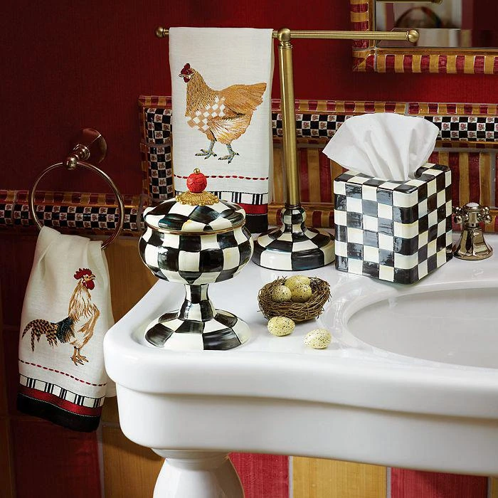 商品MacKenzie-Childs|Courtly Check Enamel Curiosity Pot,价格¥967,第2张图片详细描述
