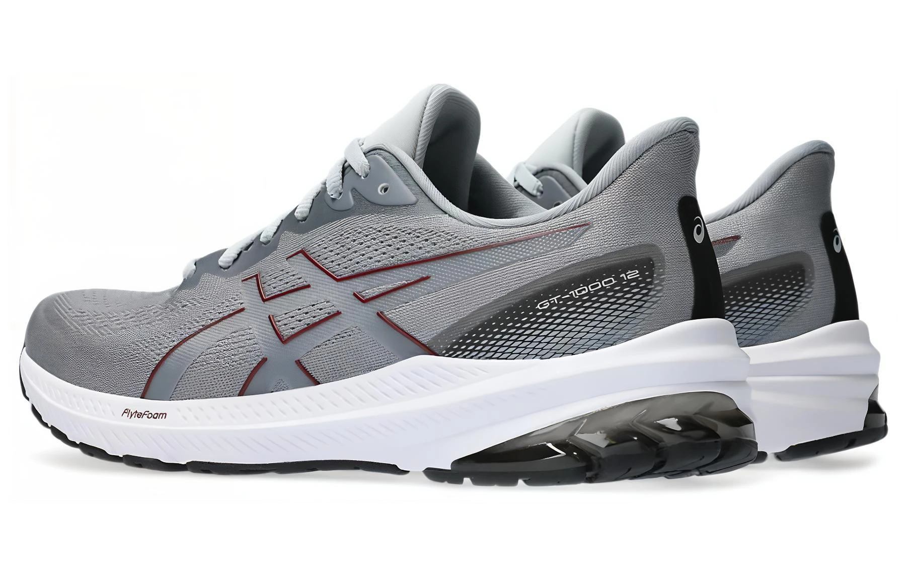 商品[国内直发] Asics|GT-1000 12 舒适 织物合成革防滑耐磨透气 低帮 越野跑步鞋 男款 灰色,价格¥610,第5张图片详细描述