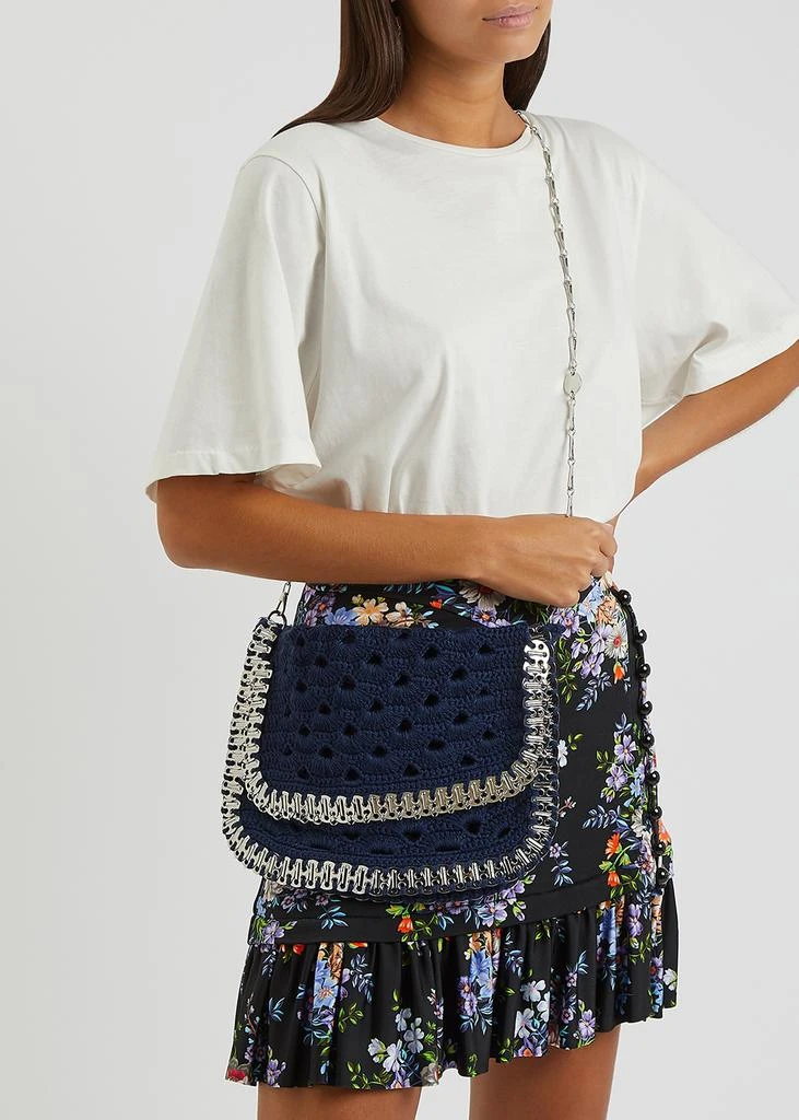 商品Paco Rabanne|Messenger large navy wool shoulder bag,价格¥4469,第5张图片详细描述