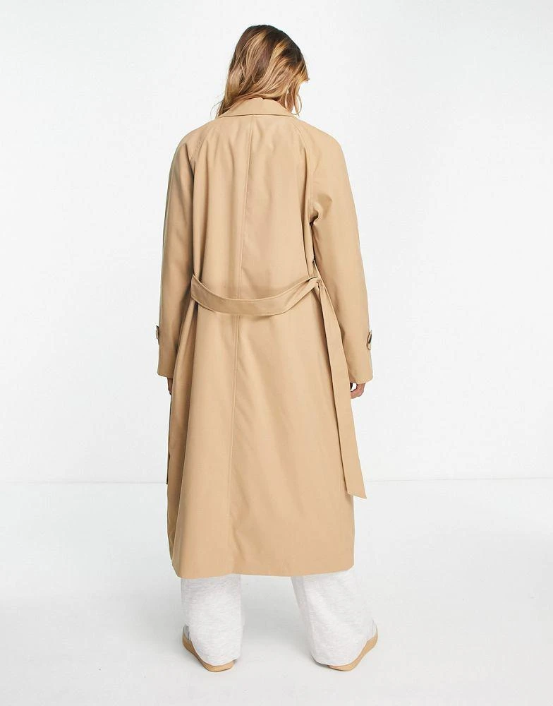 商品VERO MODA|Vero Moda longline trench coat in stone,价格¥560,第2张图片详细描述