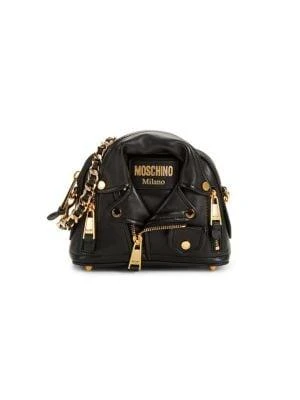 商品Moschino|Biker Leather Mini Crossbody Bag,价格¥4584,第1张图片