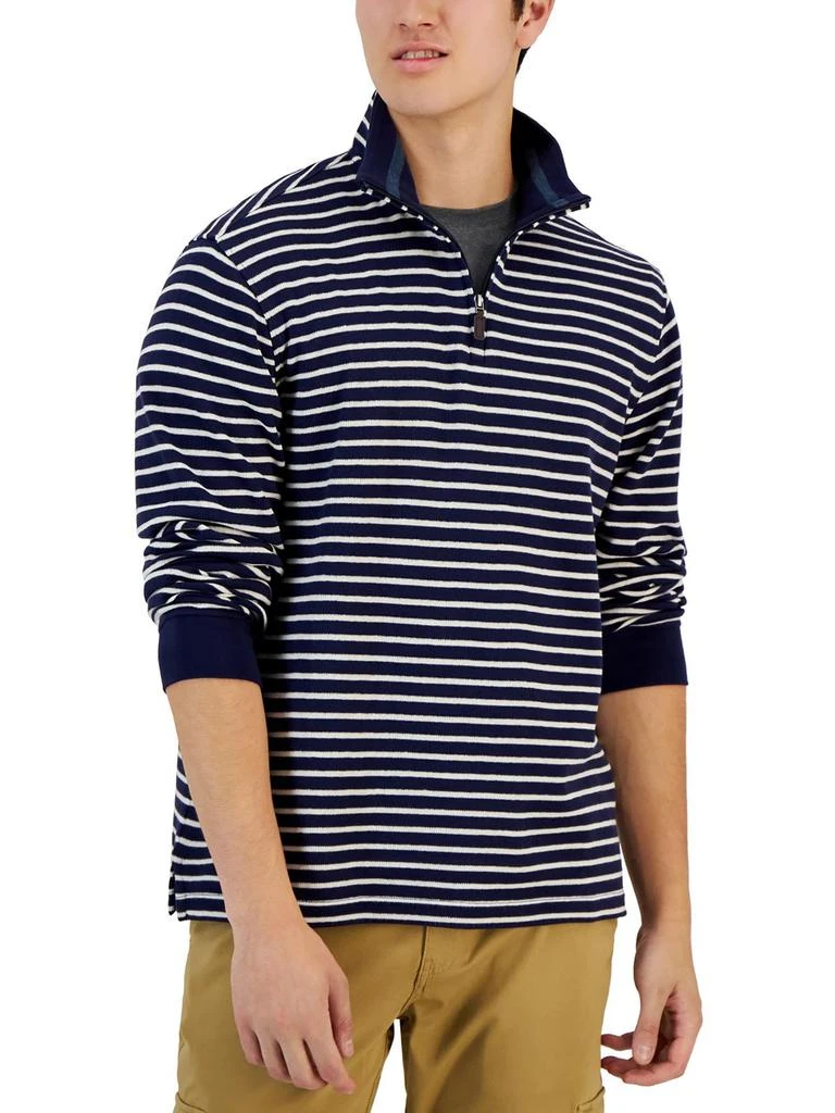 商品Club Room|Mens 3/4 Zip Classic Fit Pullover Sweater,价格¥185,第1张图片