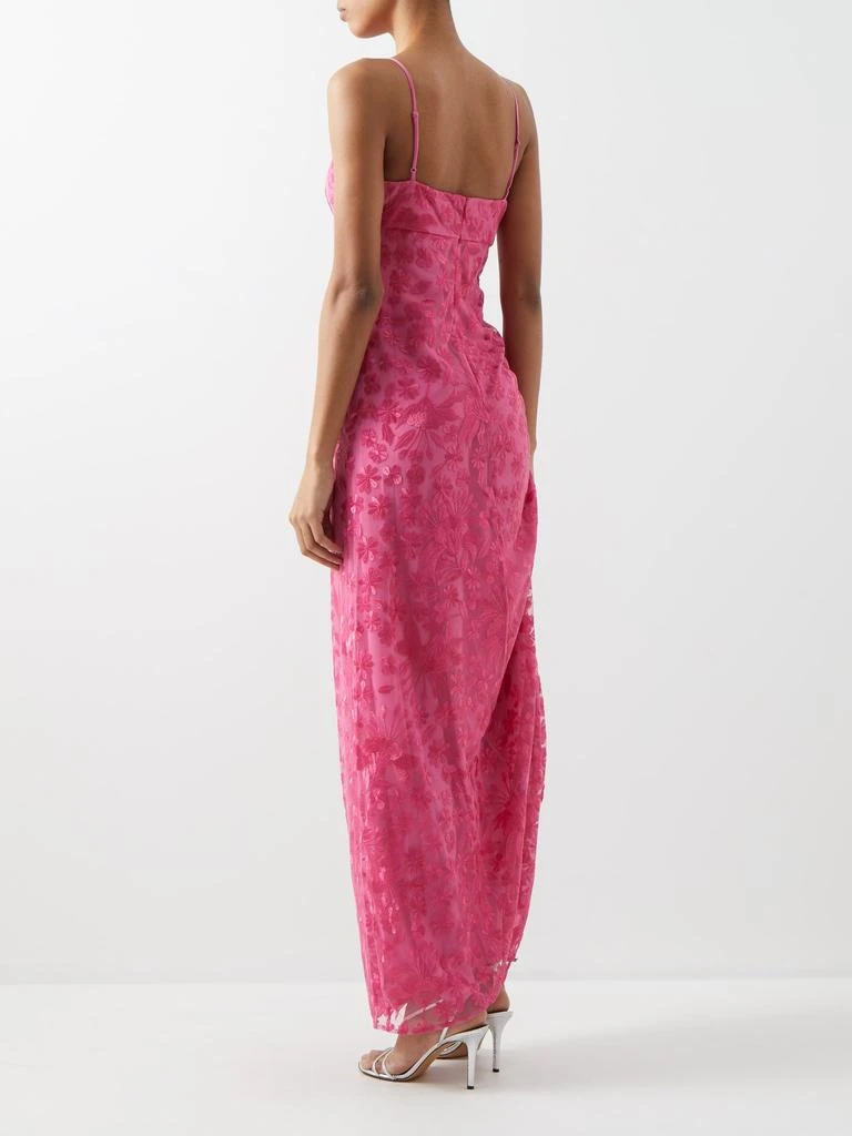 商品Staud|Destiny floral-embroidered tulle gown,价格¥2417,第5张图片详细描述