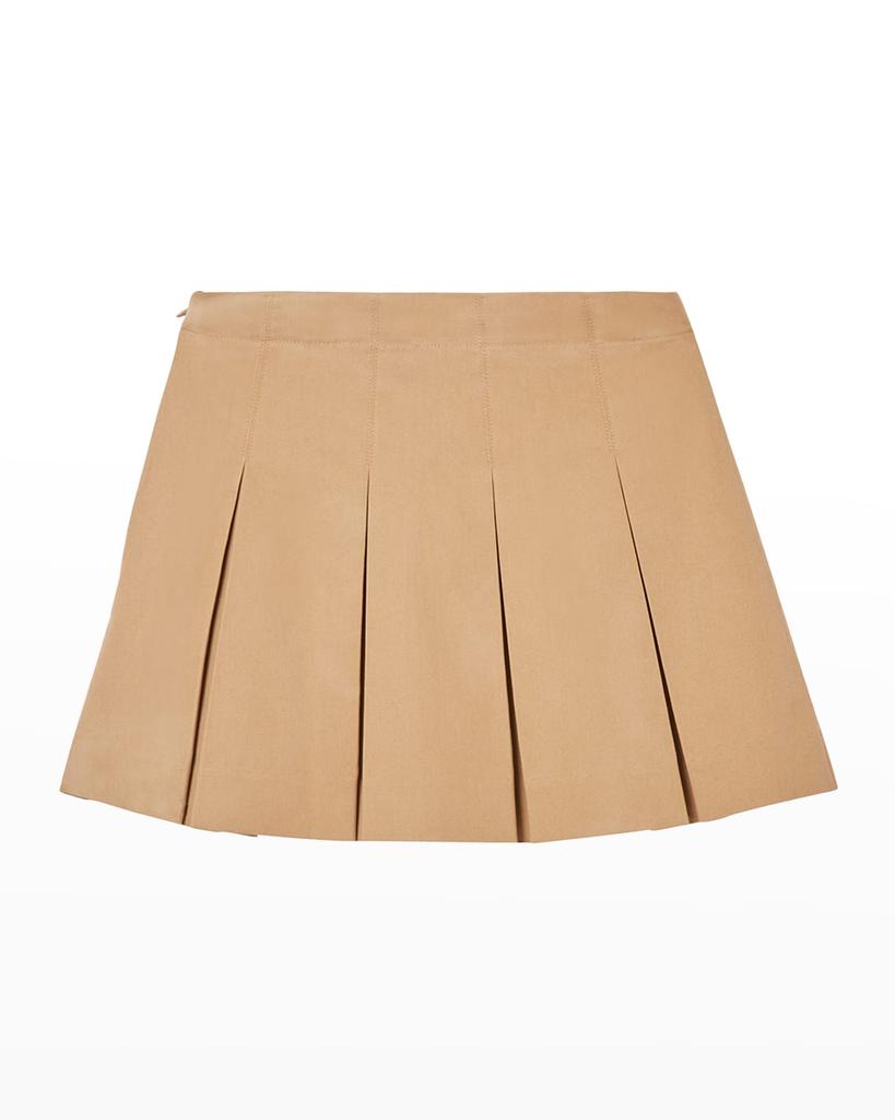 Girl's Gaya Monogram Embroidered Pleated Skirt, Size 3-14商品第2张图片规格展示