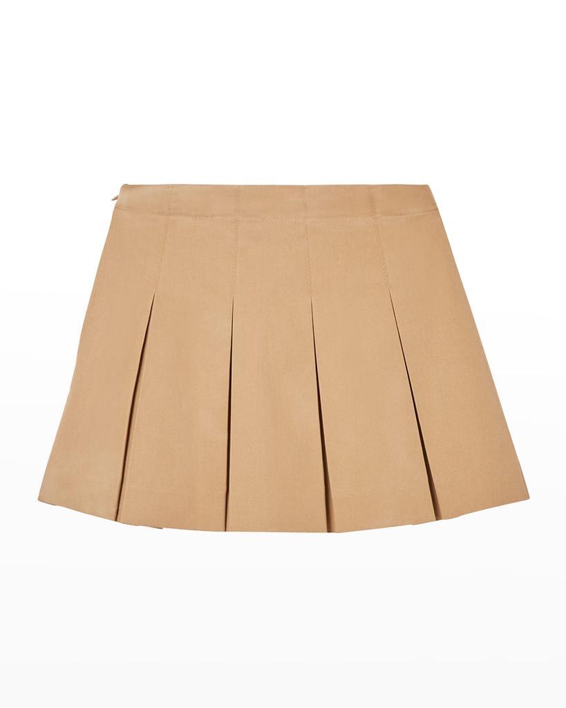 商品Burberry|Girl's Gaya Monogram Embroidered Pleated Skirt, Size 3-14,价格¥642,第4张图片详细描述