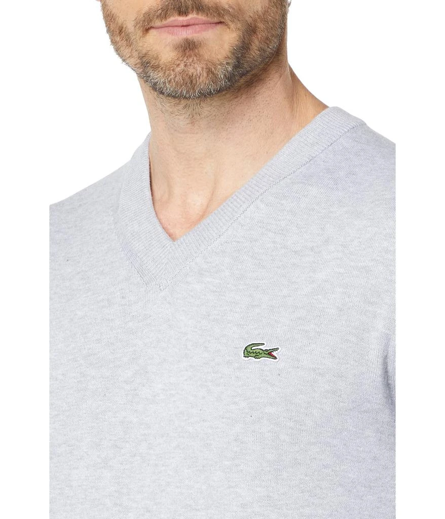 商品Lacoste|Long Sleeve Solid V-Neck Sweater,价格¥894,第3张图片详细描述