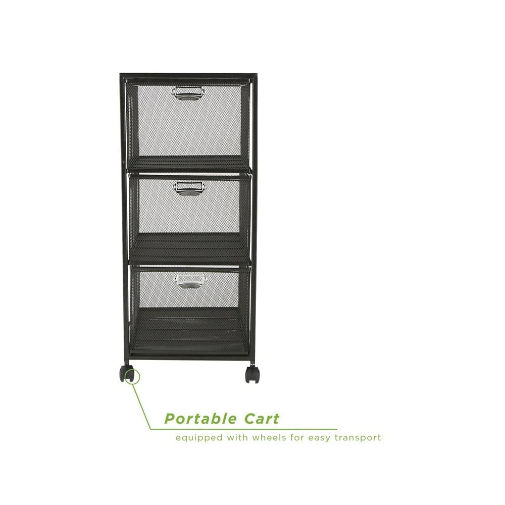 商品Mind Reader|3-Tiered Drawers Cart, Office Cart, Utility Cart,价格¥1211,第5张图片详细描述