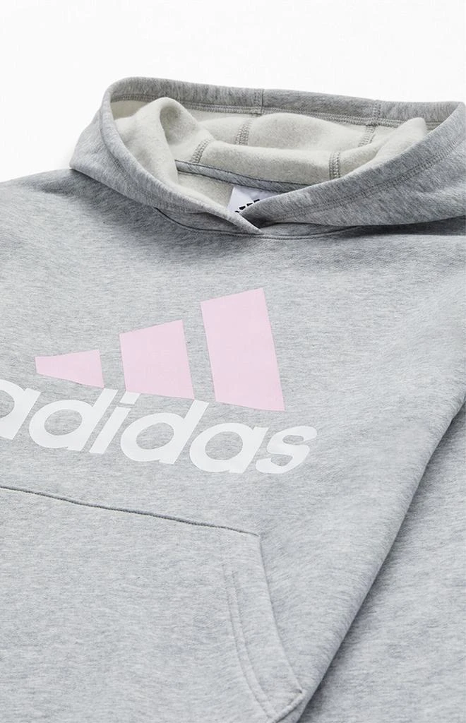 商品Adidas|Kids Heather Grey Essential Sportswear Logo Hoodie,价格¥90,第2张图片详细描述