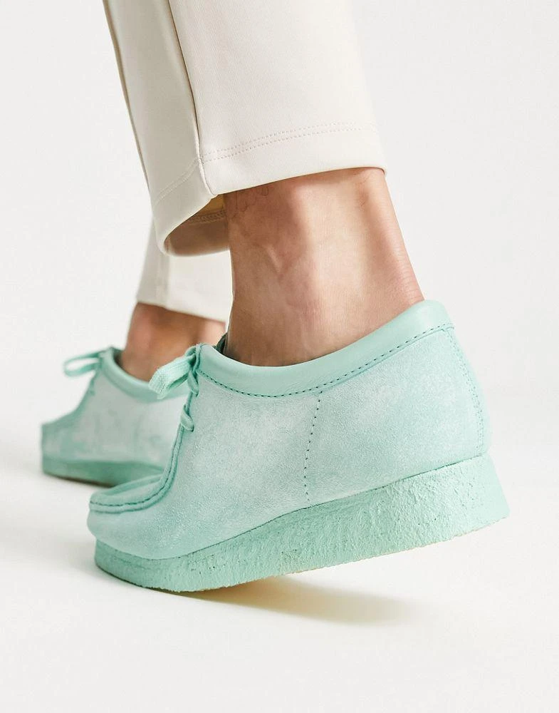 商品Clarks|Clarks Originals wallabee shoes in mint suede,价格¥691,第2张图片详细描述