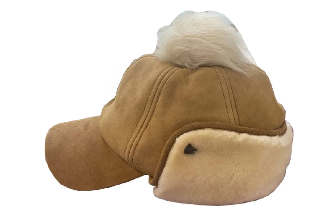 商品[国内直发] UGG|纯色装饰 羊皮毛一体 帽子 男女同款情侣款 棕色,价格¥1691,第3张图片详细描述