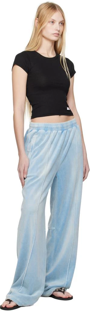 商品Alexander Wang|Blue Crushed Velour Lounge Pants,价格¥863,第4张图片详细描述