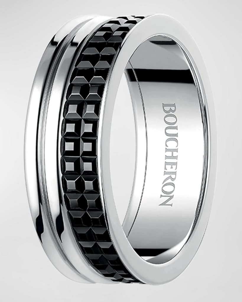 商品Boucheron|Quatre 18K White Gold Black Edition Large Ring,价格¥28186,第3张图片详细描述