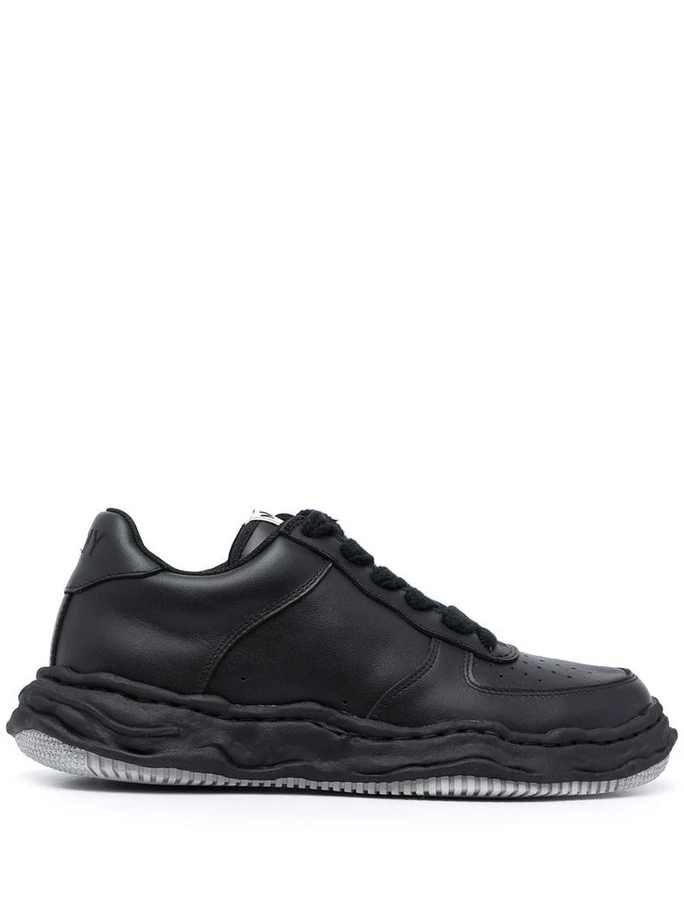 商品Maison MIHARA YASUHIRO|MAISON MIHARA YASUHIRO WAYNE LEATHER LOW TOP SNEAKERS,价格¥1784,第1张图片