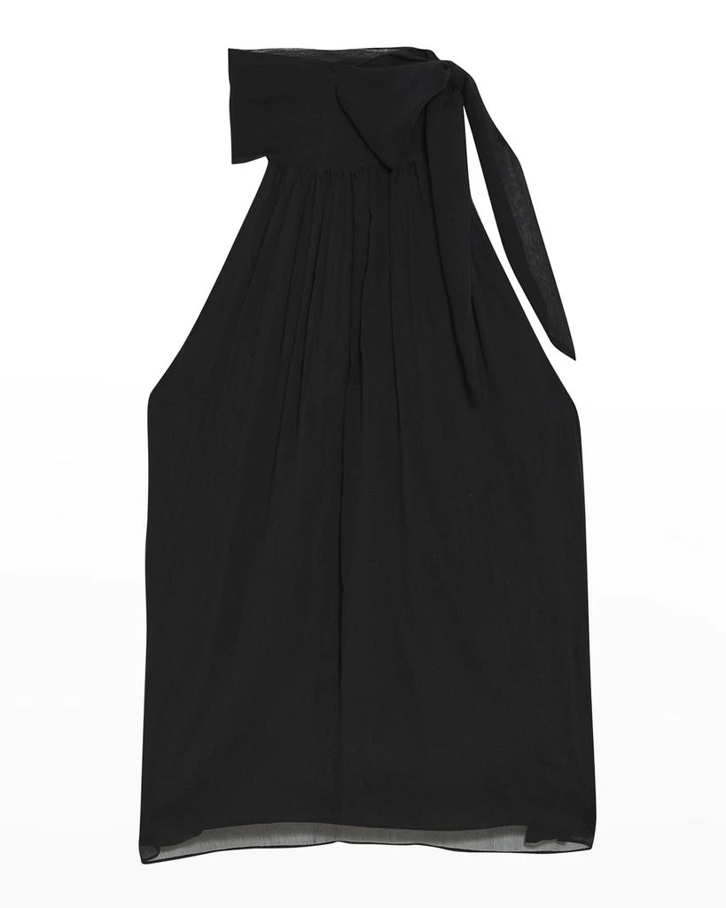 商品Theory|Halter Tie-Bow Crinkled Silk Top,价格¥2304,第1张图片