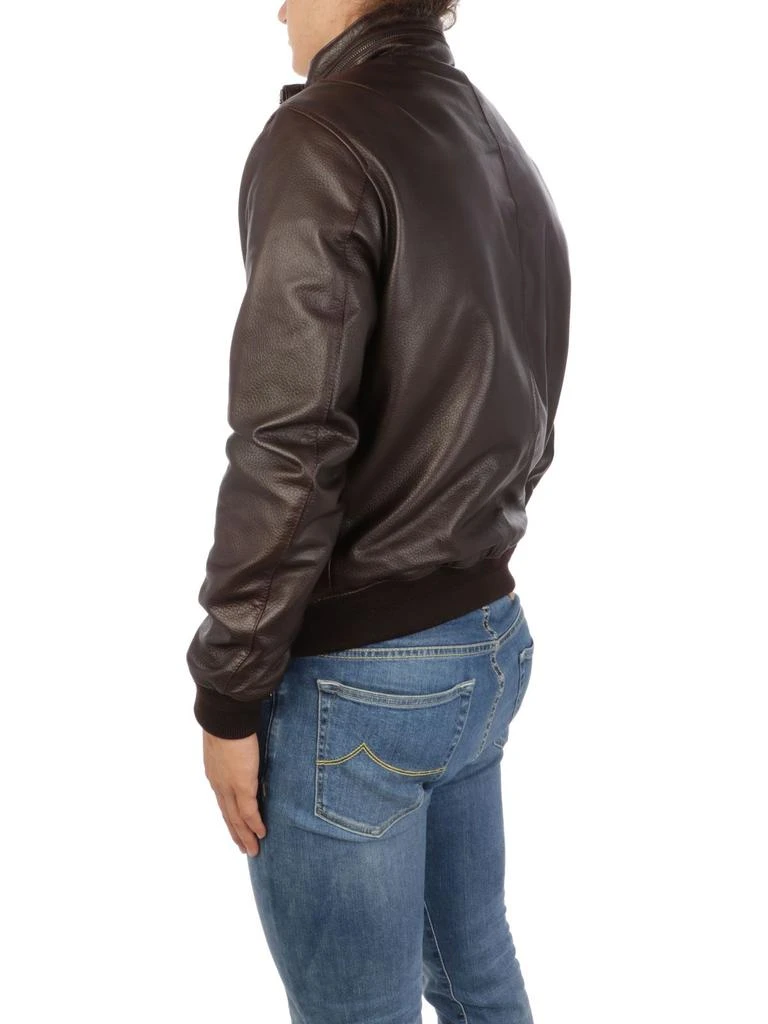 商品THE JACK LEATHERS|The Jack Leathers Men&#39;s  Brown Leather Outerwear Jacket,价格¥4201,第3张图片详细描述