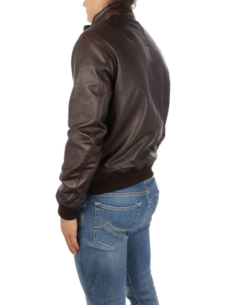 商品THE JACK LEATHERS|The Jack Leathers Men's  Brown Leather Outerwear Jacket,价格¥4044,第5张图片详细描述