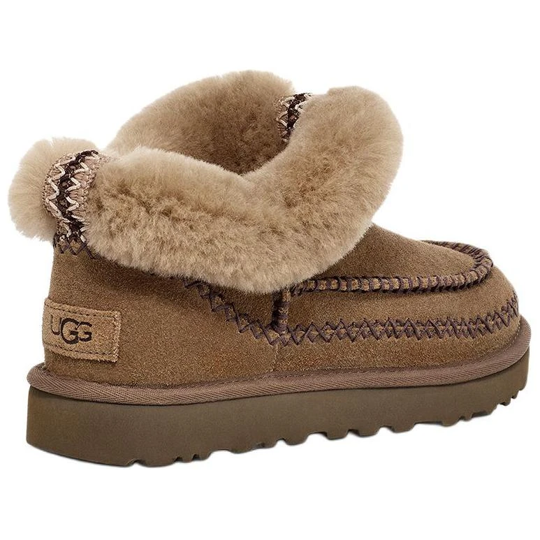 商品[国内直发] UGG|牛剖层革 保暖 时尚 及踝 雪地靴 女款 胡桃木色,价格¥1229,第5张图片详细描述
