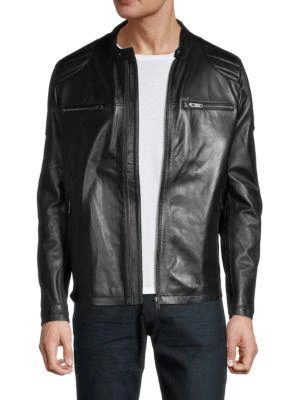 商品RON TOMSON|Leather Moto Jacket,价格¥1874,第1张图片