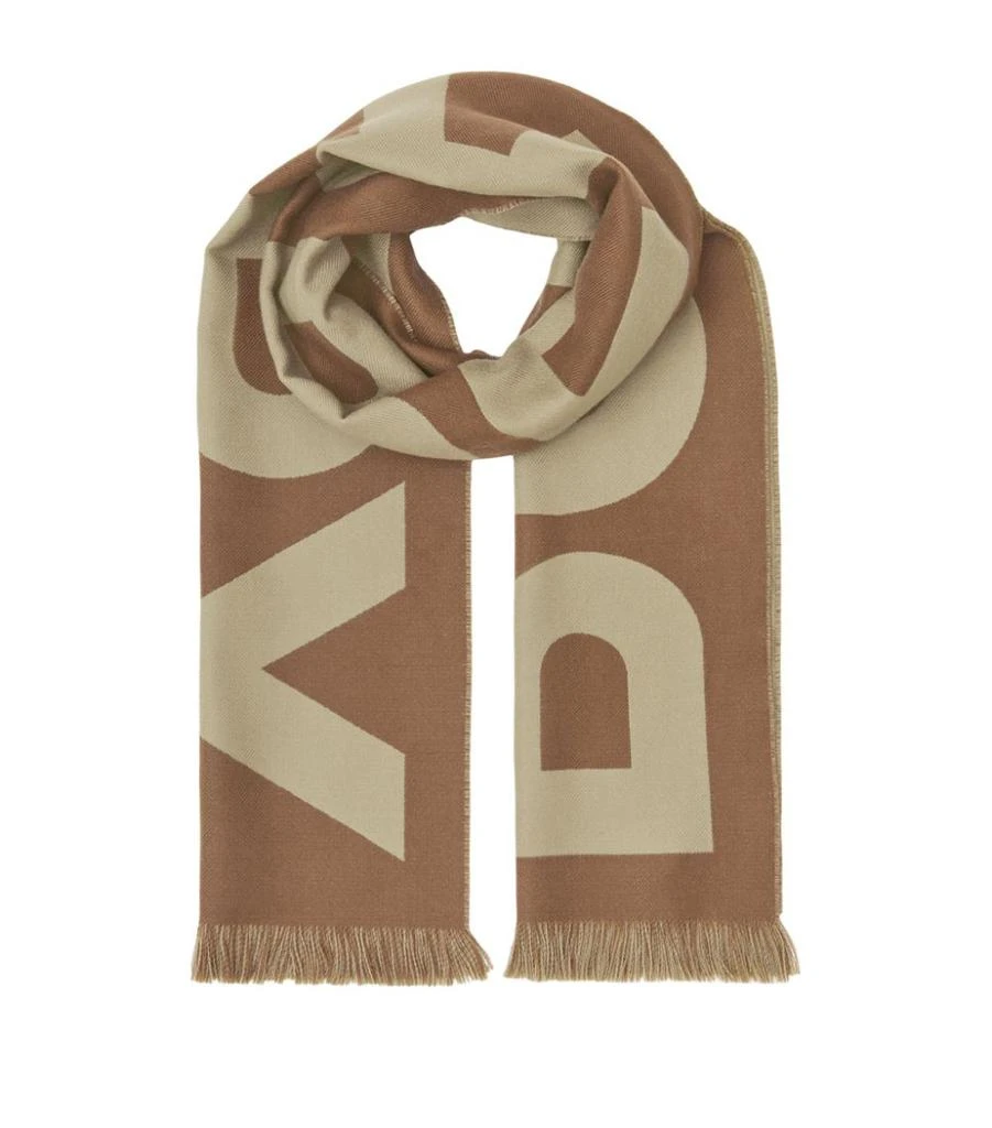 商品Burberry|Wool Oversized Logo Scarf,价格¥2991,第1张图片