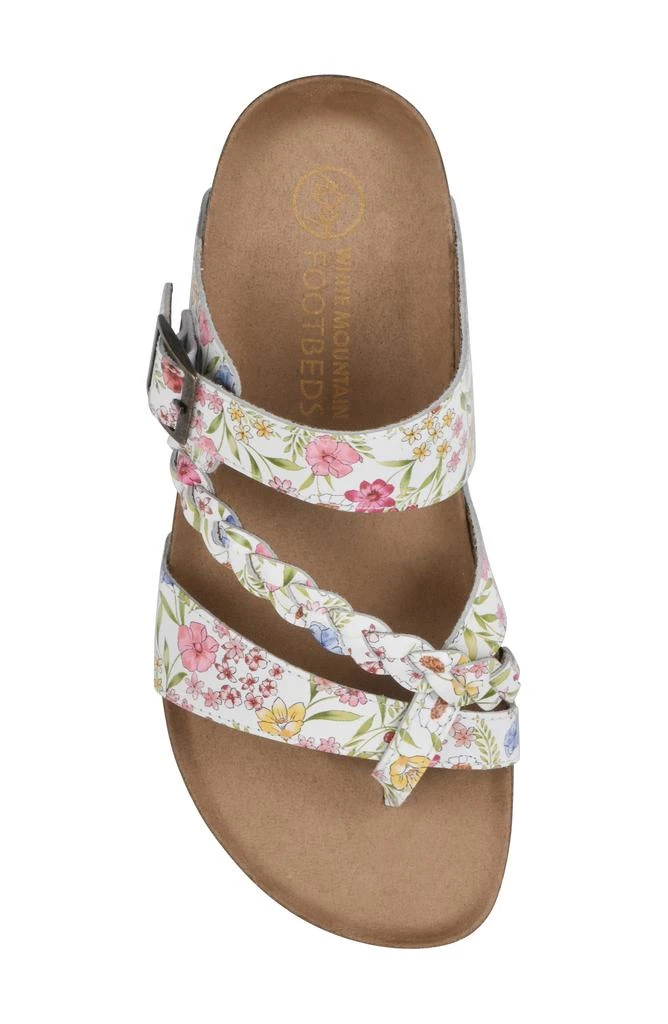 商品White Mountain|Hazy Leather Footbed Sandal,价格¥372,第4张图片详细描述