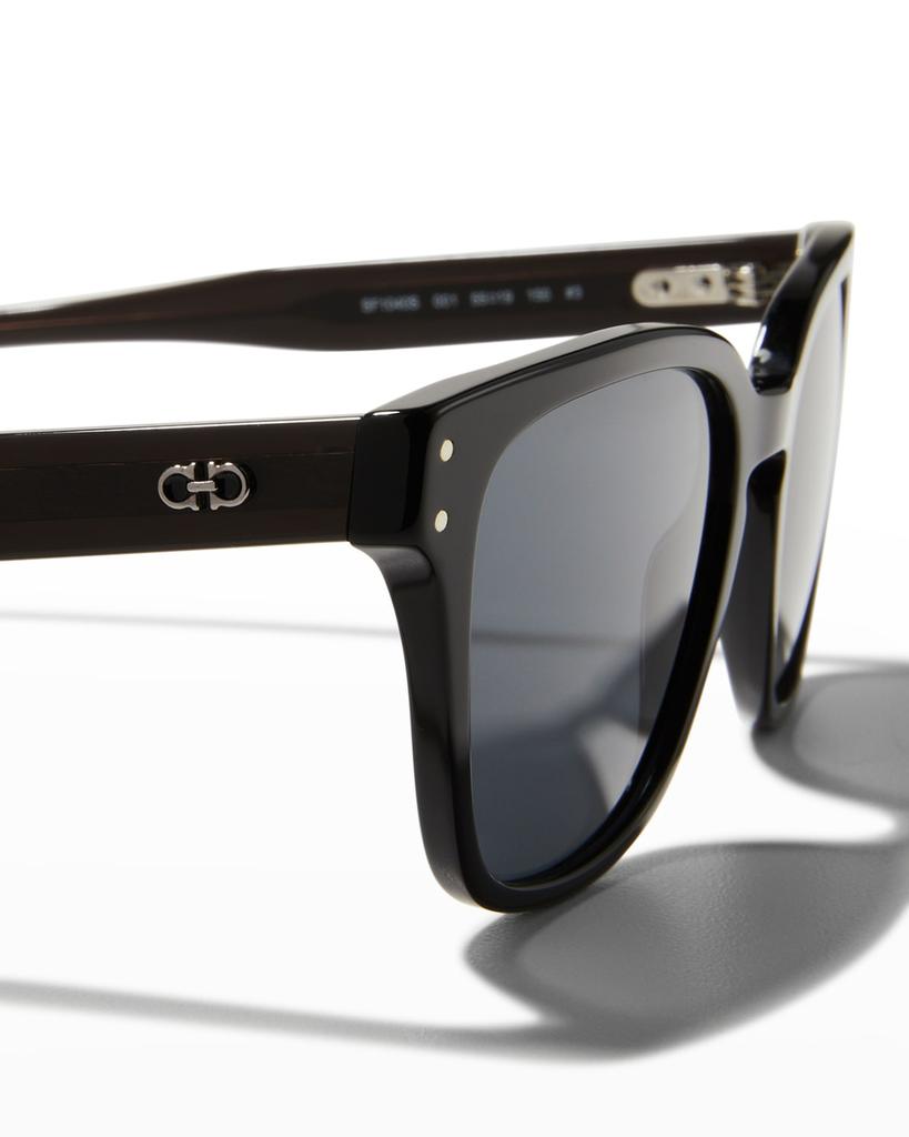 Men's Double Gancini Square Sunglasses商品第4张图片规格展示