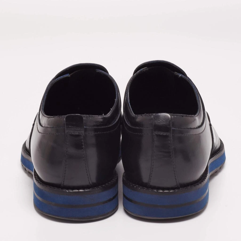 商品[二手商品] Louis Vuitton|Louis Vuitton Black Leather Cap Toe Lace Up Derby Size 42.5,价格¥2364,第5张图片详细描述
