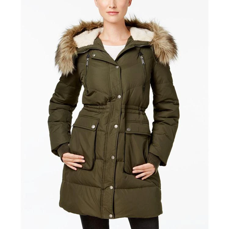 商品BCBG|Faux-Fur-Trim Down Puffer Coat,价格¥1122,第1张图片