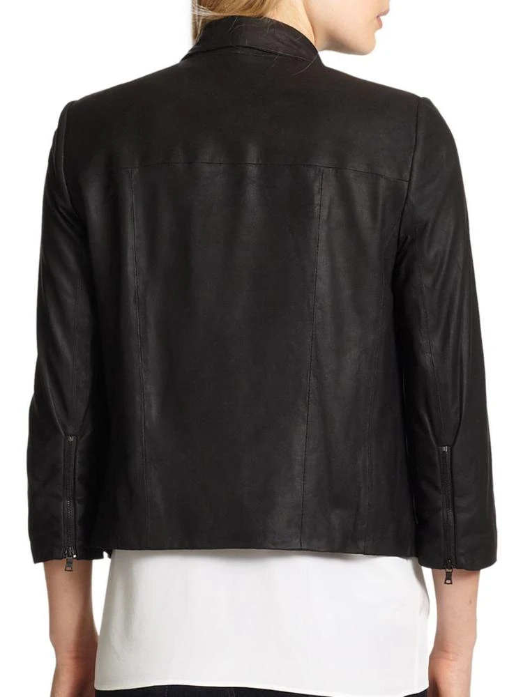 商品Alice + Olivia|Draped Leather Jacket,价格¥6704,第2张图片详细描述