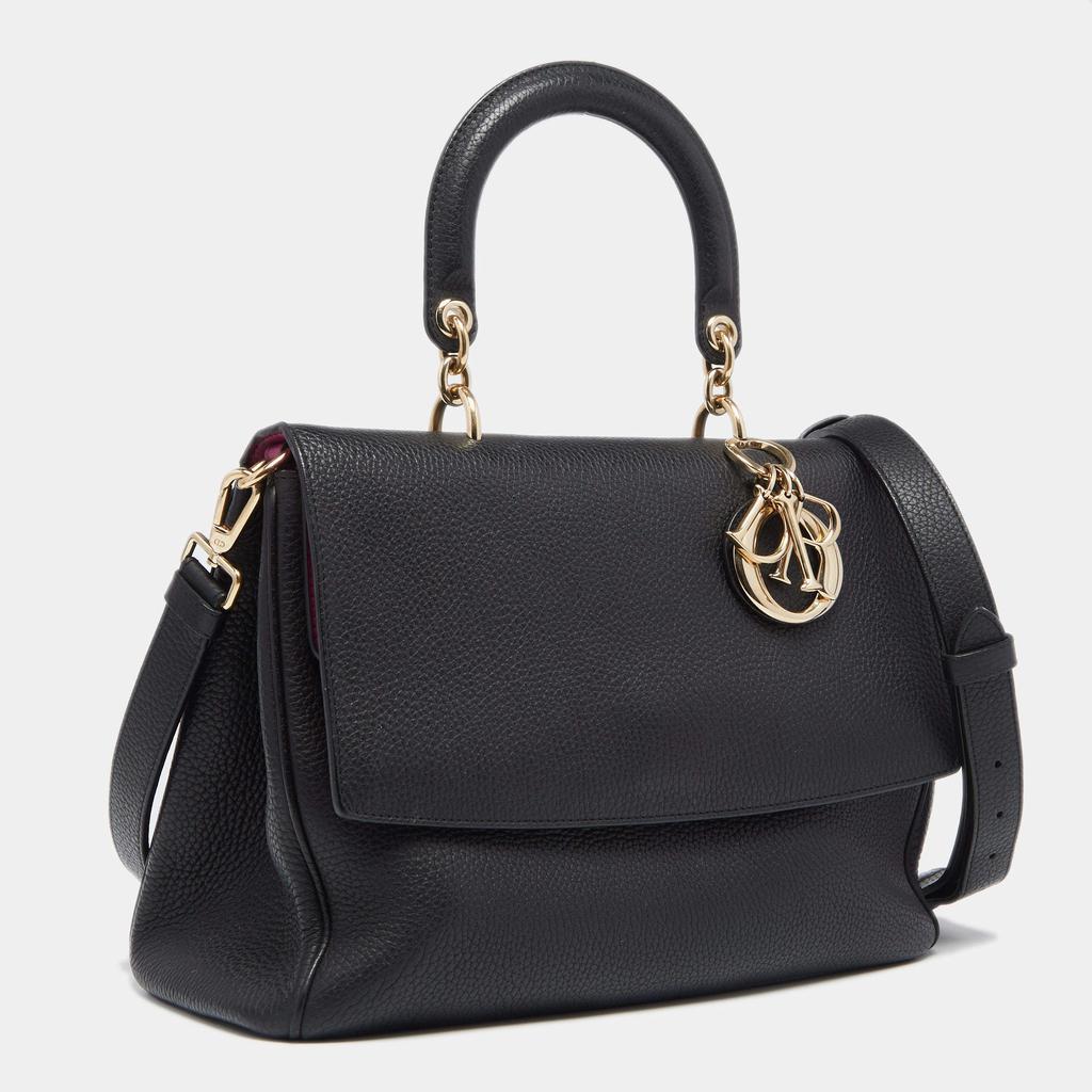 商品[二手商品] Dior|Dior Black Leather Medium Be Dior Flap Bag,价格¥9496,第5张图片详细描述