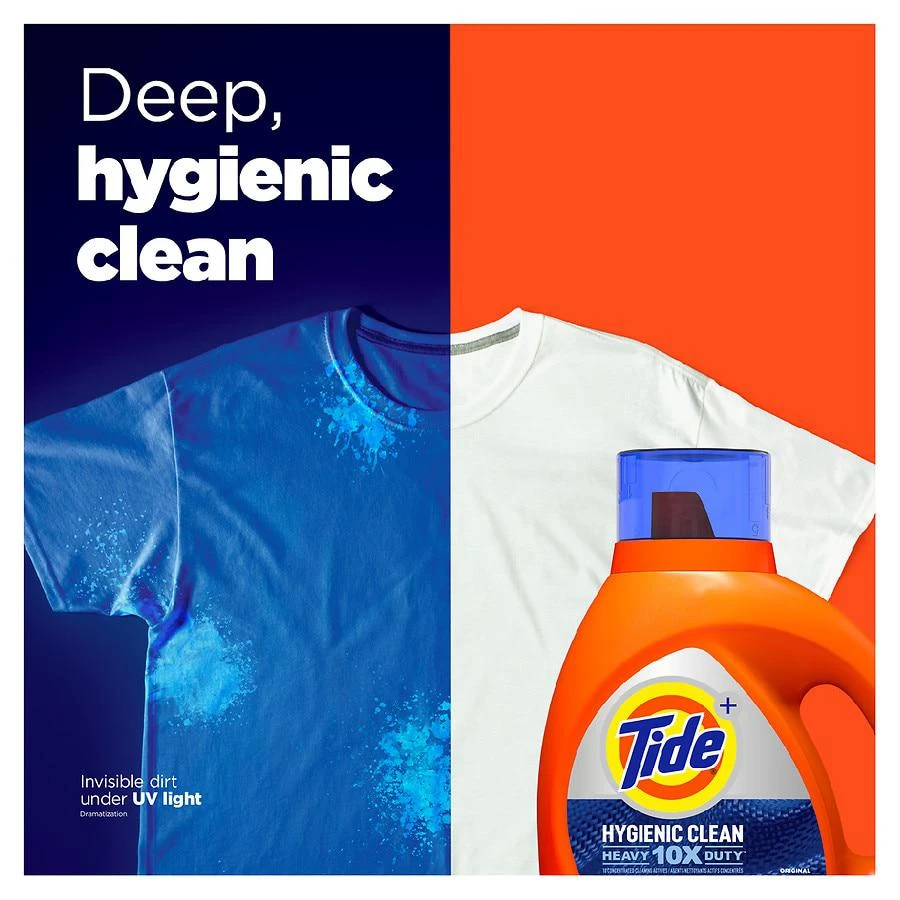 商品Tide|Hygienic Clean Heavy 10x Duty Liquid Laundry Detergent Original Scent,价格¥119,第3张图片详细描述