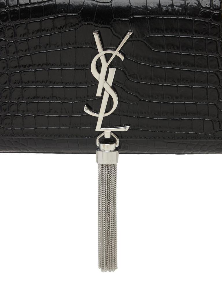 商品Yves Saint Laurent|Small Kate Embossed Leather Bag W/tassel,价格¥17486,第5张图片详细描述