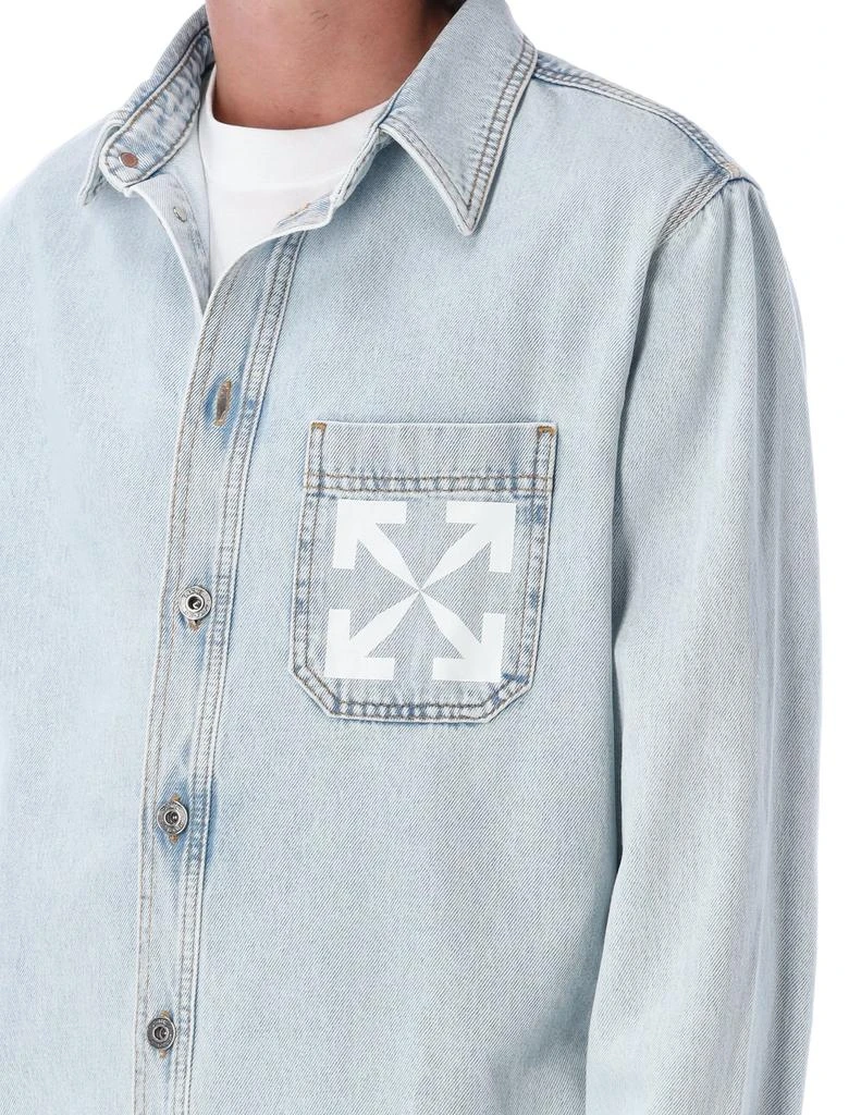 商品Off-White|Off-White Buttoned Long-Sleeved Denim Shirt,价格¥2721,第5张图片详细描述