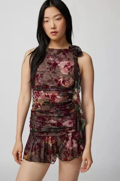 商品Urban Outfitters|UO Emily Ruched Floral Romper,价格¥152,第4张图片详细描述