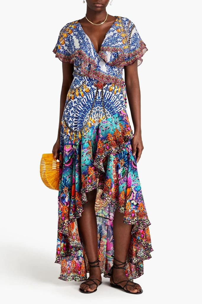 商品Camilla|Ruffled printed silk crepe de chine wrap dress,价格¥1694,第2张图片详细描述