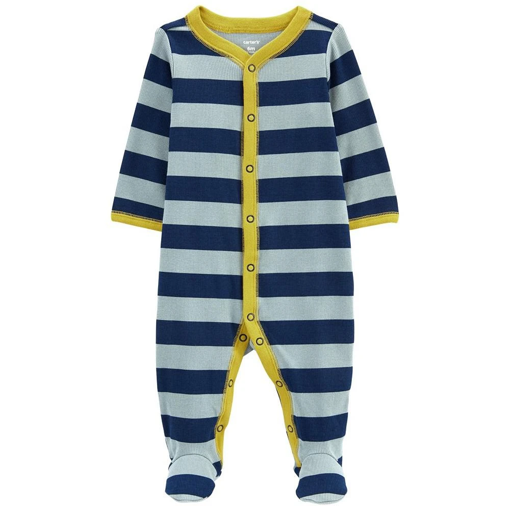 商品Carter's|Baby Boys Striped Snap Up Cotton Sleep and Play,价格¥80,第1张图片