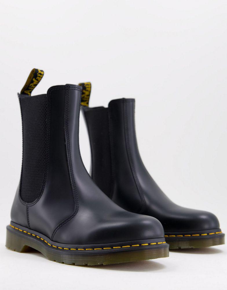 Dr Martens 2976 Hi Chelsea Boots in Black Smooth商品第4张图片规格展示