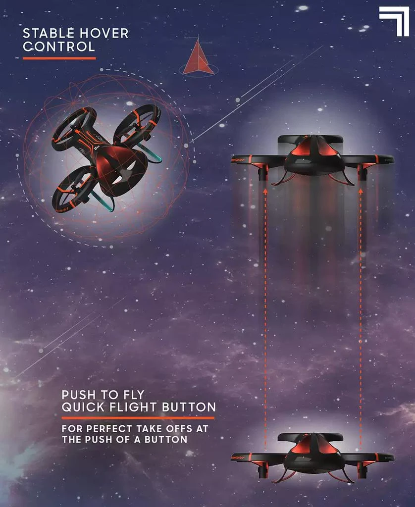 商品Sharper Image|X-Treme Aero High-Performance Remote Control Drone,价格¥224,第5张图片详细描述
