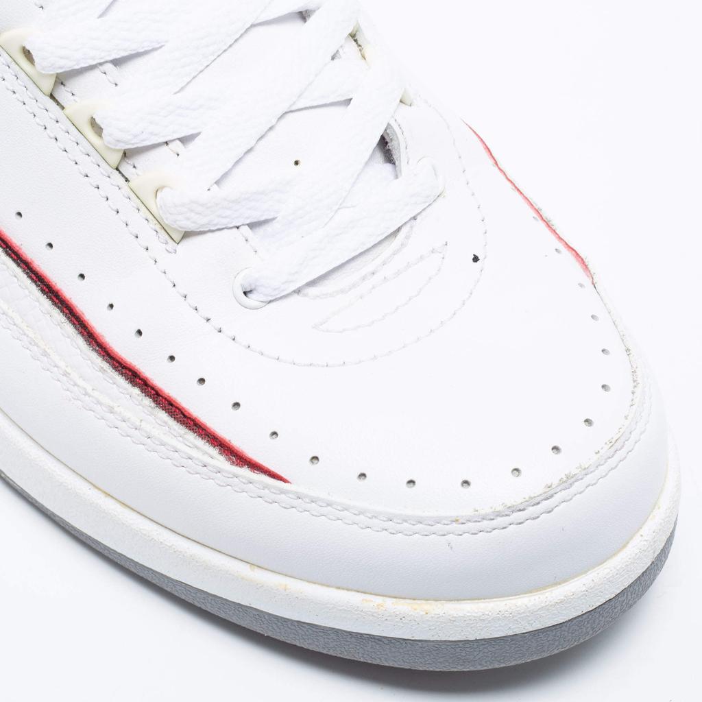 Jordan 2 Retro White/Red Leather High Top Sneakers Size 41商品第7张图片规格展示