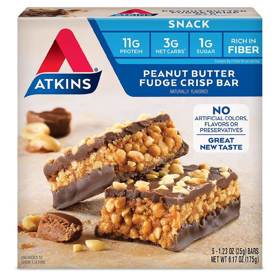 商品Atkins|Snack Bars Peanut Butter Fudge,价格¥83,第1张图片