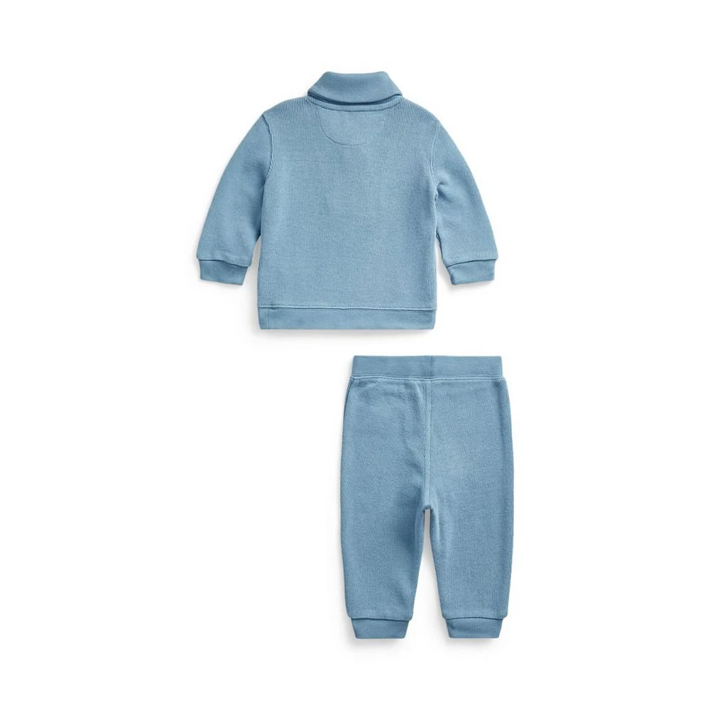 商品Ralph Lauren|Baby Boys Ribbed Cotton Pullover and Pants Set,价格¥180,第2张图片详细描述