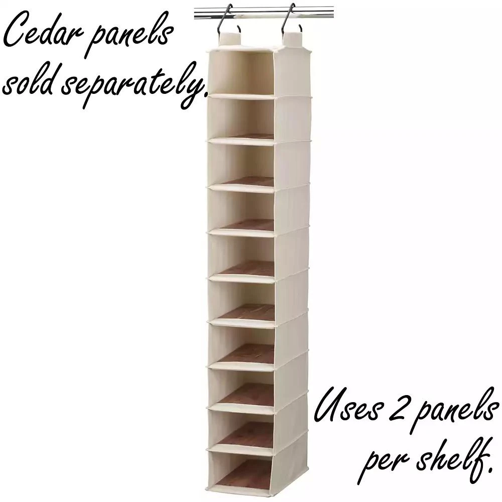 商品Household Essentials|Cedarline 10-Shelf Wide Hanging Shoe Organizer,价格¥628,第4张图片详细描述