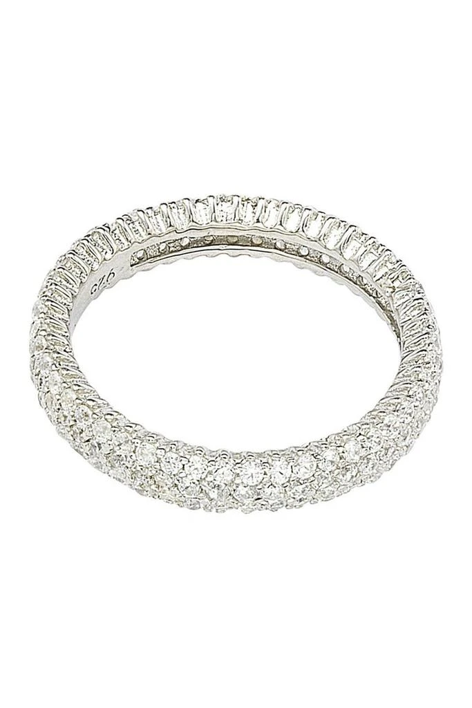 商品Suzy Levian|Sterling Silver Pavé Cubic Zirconia Eternity Band Ring,价格¥975,第3张图片详细描述