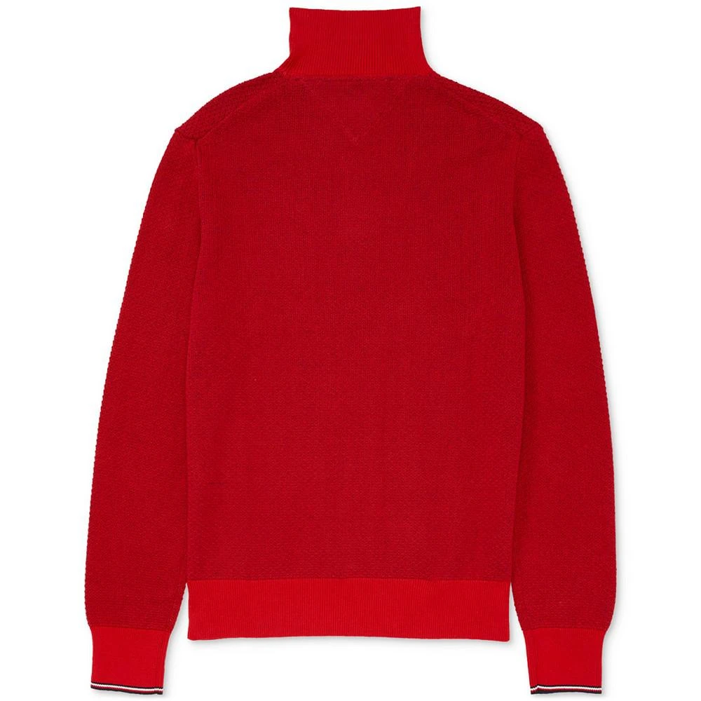 商品Tommy Hilfiger|Men's Adaptive Manhattan Quarter Zip Solid Sweater,价格¥408,第2张图片详细描述