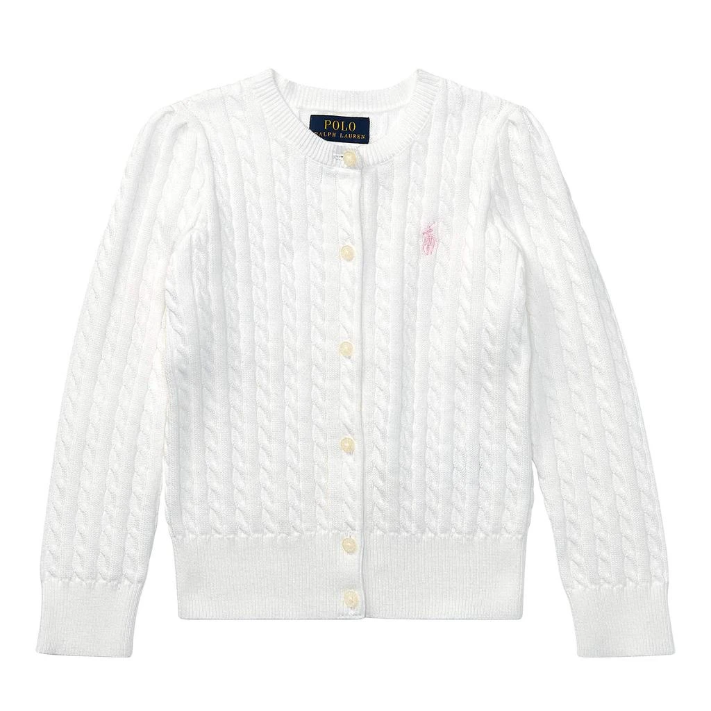 商品Ralph Lauren|Cable Knit Cotton Cardigan (Toddler),价格¥317,第1张图片