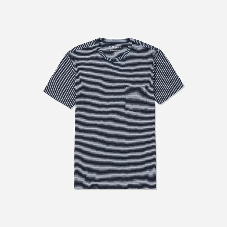 商品Everlane|靛蓝纯棉口袋T恤,价格¥236,第5张图片详细描述