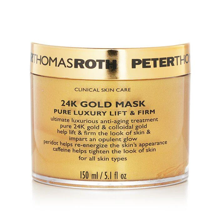 商品Peter Thomas Roth|Peter Thomas Roth 黄金提升紧致去黄面膜 黄金面膜(奢宠塑颜黄金面膜) 黄金艳后面膜 滋养紧致塑颜 150ml/5oz,价格¥395,第1张图片