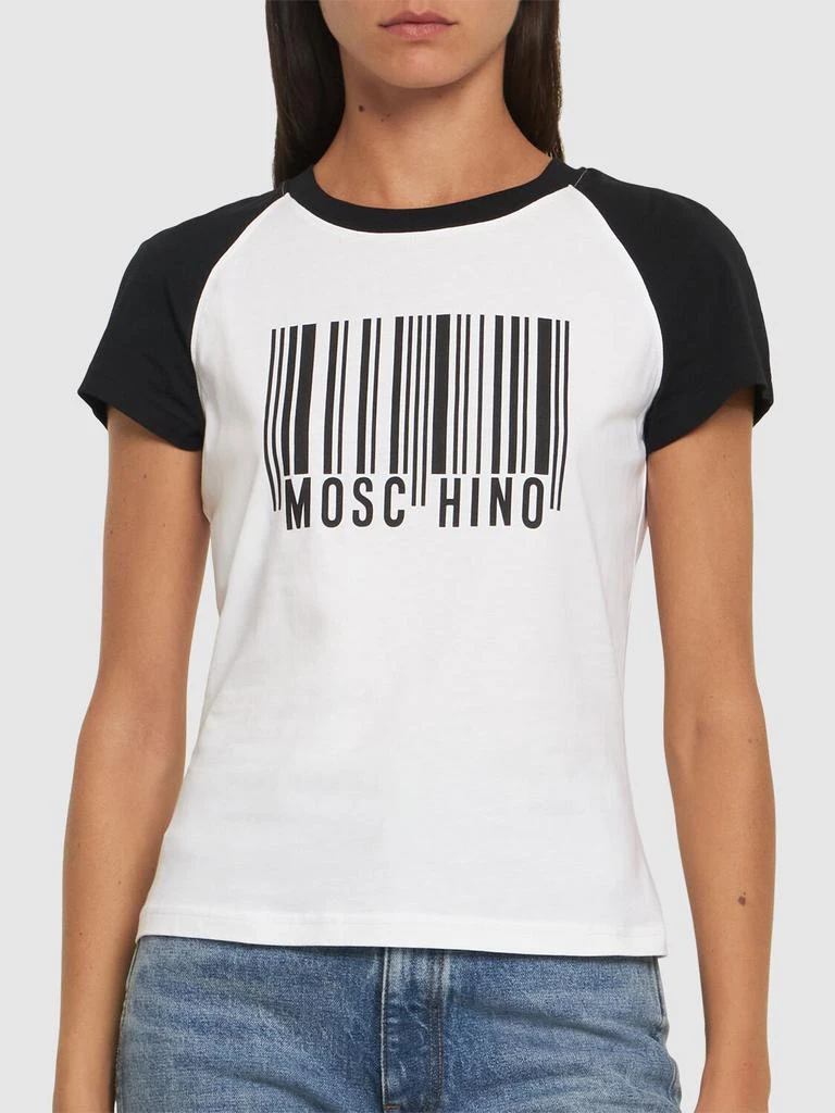 商品Moschino|Printed Cotton Jersey T-shirt,价格¥1284,第2张图片详细描述