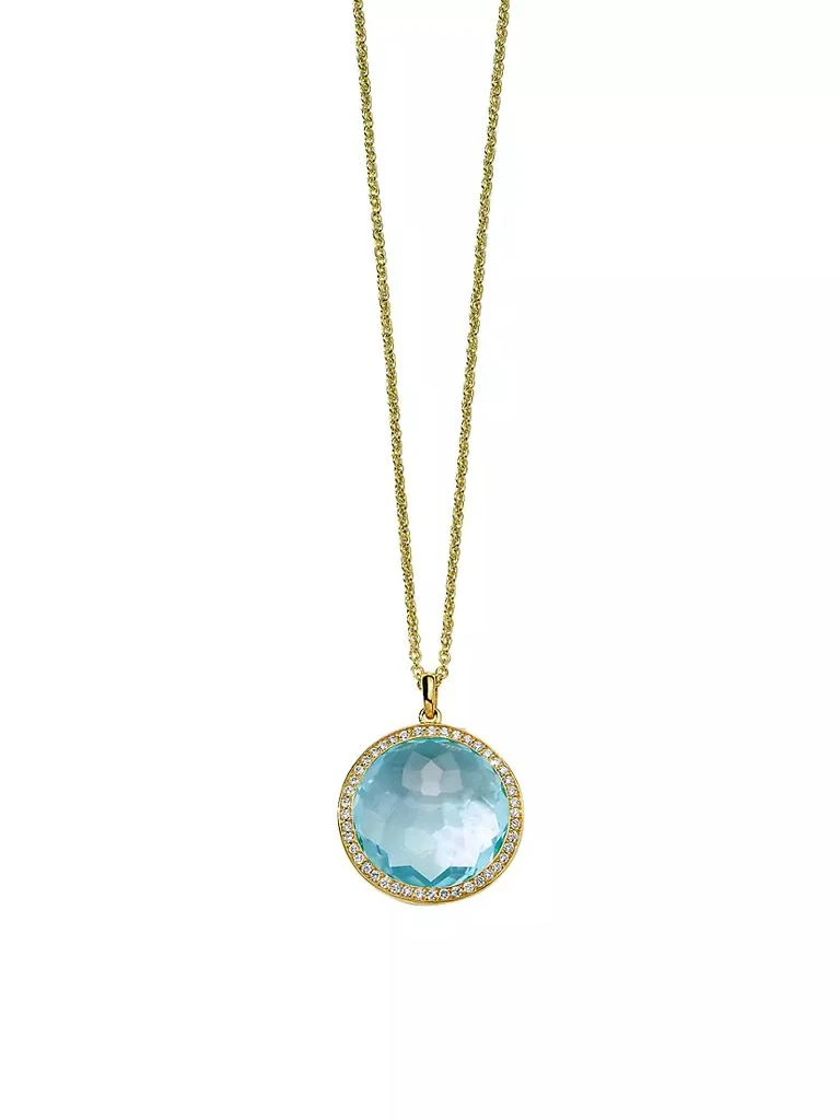 商品Ippolita|Lolli 18K Green Gold, Blue Topaz &amp; 0.33 TCW Diamond Pendant Necklace,价格¥18610,第1张图片