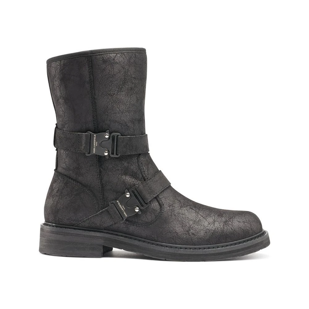 商品Karl Lagerfeld Paris|Karl Lagerfeld Men's Double Buckle Tire Tread Sole Boot,价格¥1674,第2张图片详细描述